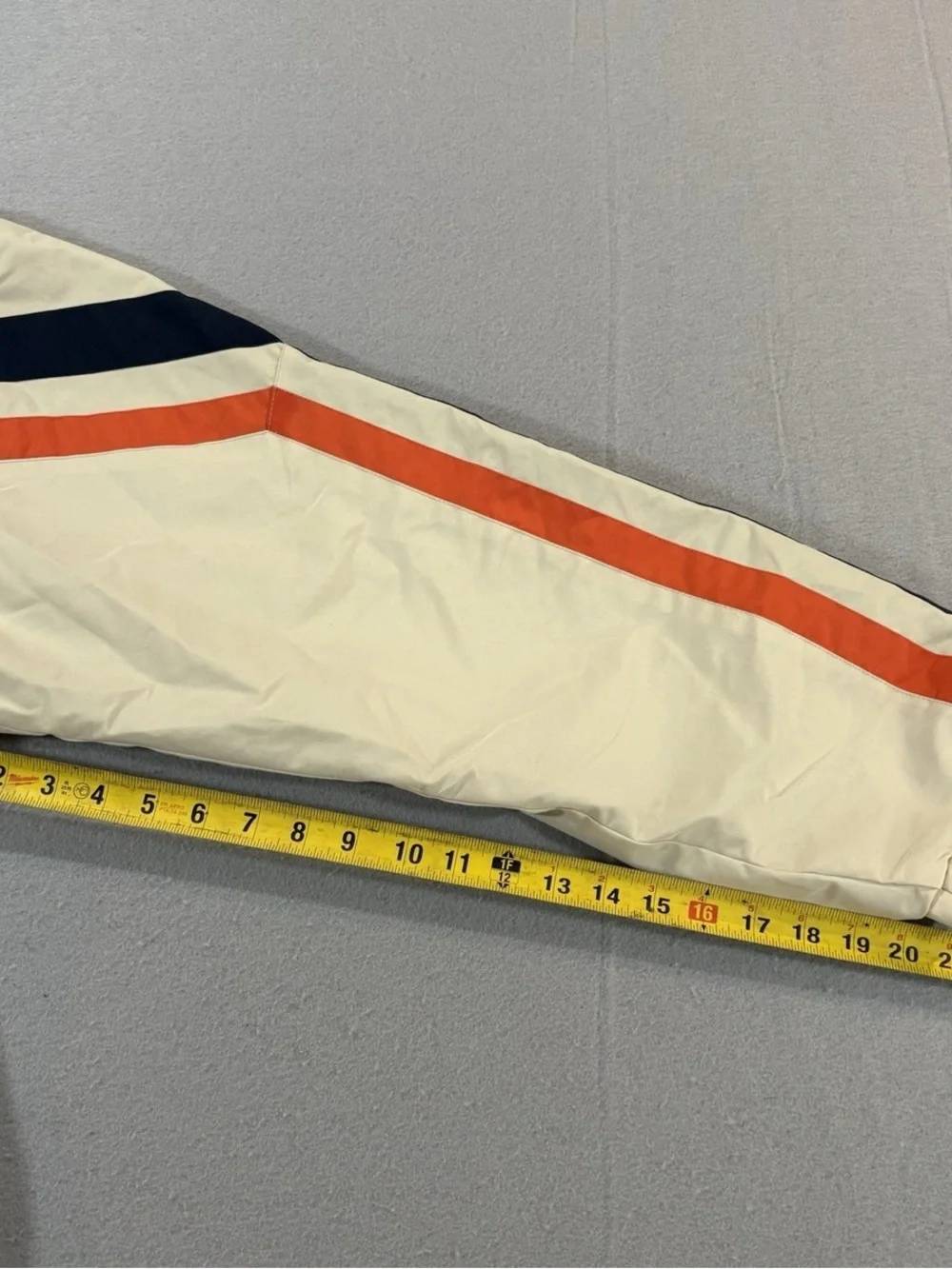 Vintage Fubu Track Suit Jacket Sz large 90s Baggy Windbreaker Swishy Cream - Picture 9 of 9